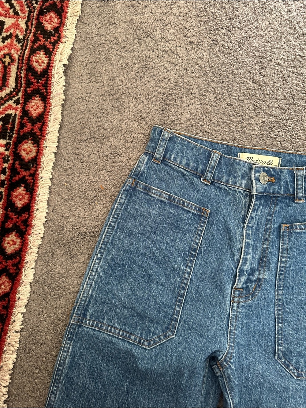 Madewell 90s Straight Utility Jeans - Picture 2 of 9